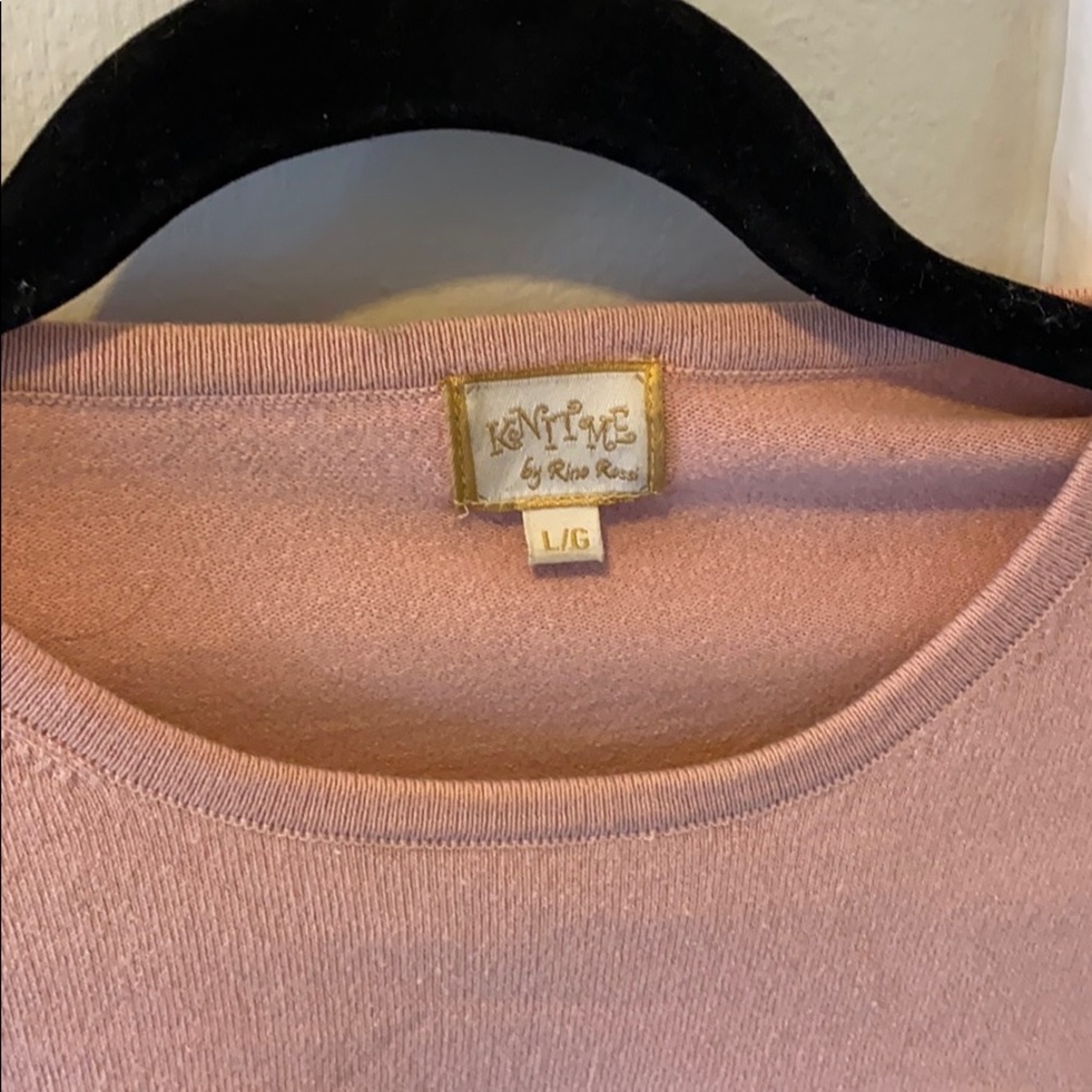 Lovely soft pink knit sweater!